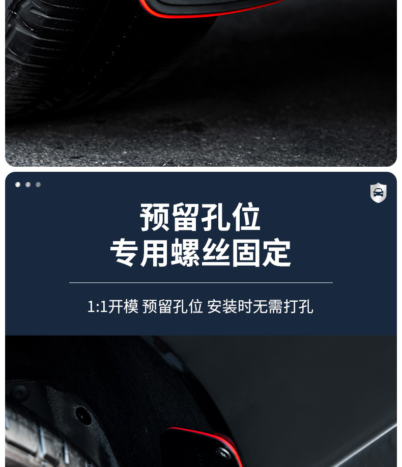 Applicable to Tesla model car wheel fender foreign trade cross-border car modification accessories PVC Fender