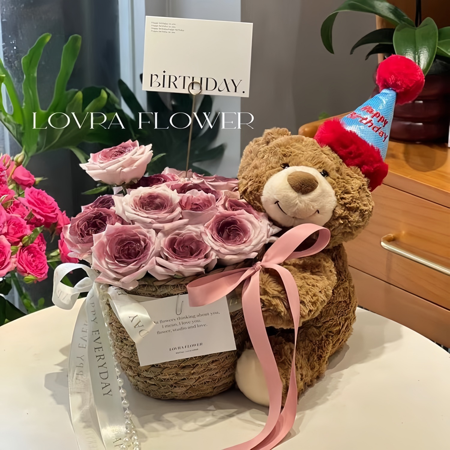 玩偶泰迪熊毛绒抱抱桶仿真玫瑰花束成品生日礼物女孩子520礼物