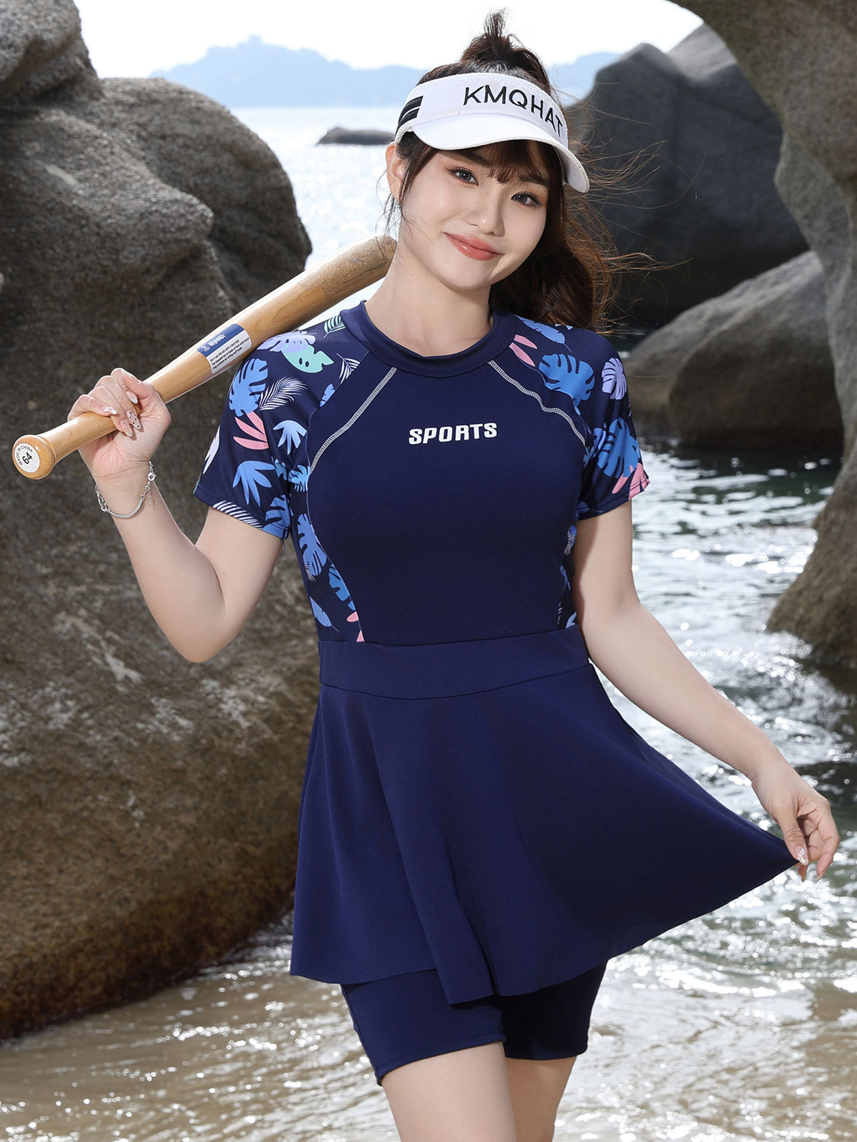 Parque acuático trajes de baño para mujeres 180 kg nuevos conservadores estudiantes de tamaño grande gordo m pantalones de quintiles niñas termales trajes de baño unidos