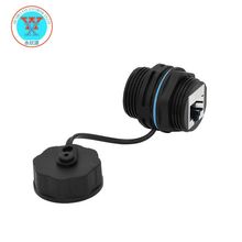 自动化通讯设备RJ45网络防水连接器超六类带屏蔽千兆网络防水接头