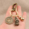 Brass keychain, retro car keys, Chinese horoscope, internet celebrity, wholesale