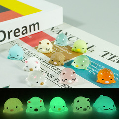 夜光微縮角落生物小動物手工卡通掛件配飾鑰匙扣樹脂diy配件飾品