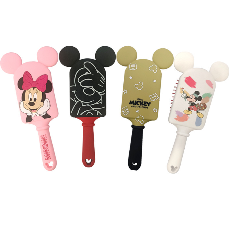 Manufacturers supply cartoon comb hand paint comb airbag comb children's comb black and red with comb gift box packaging