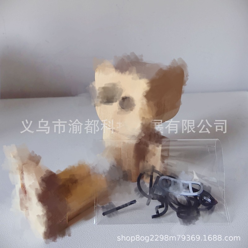 跨境新品 抖腿小木人实木车载摆件摇腿机器人甩腿木头人玩偶 装饰|undefined