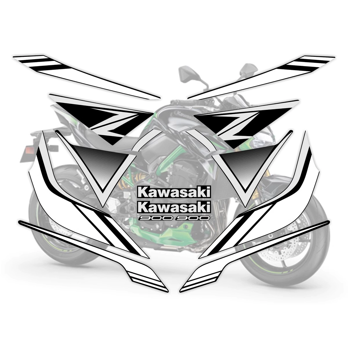 Kawasaki, водонепроницаемая наклейка, светоотражающие наклейки, 2022 год, защита автомобиля