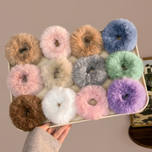 毛绒发圈韩版秋冬新品仿兔毛长毛头绳扎头发橡皮筋发绳发饰头饰品
