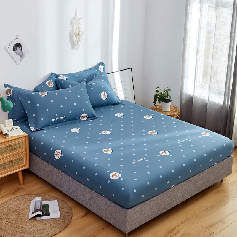 Cb@128*68 Cotton Fitted Sheet Single Piece Quilted Thickeneded Simmons Protective Cover Mattress Cover 1.8m Cotton Bed Cover