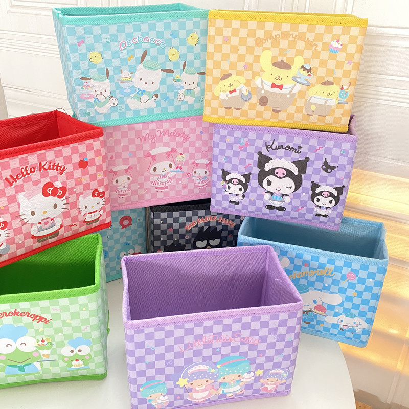 Japanese cartoon white dog coolomi meildi storage box cute desktop foldable small storage box
