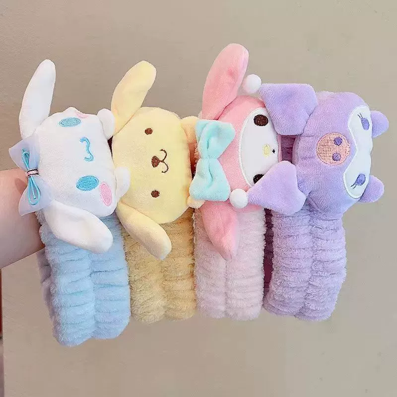 Плюшевая повязка на голову (Sanrio), нескользящая эластичная, милый верх для лица мытья