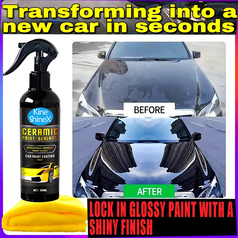 Ultimate Shield Ceramic Coating - Car Maintenance External Care - Advanced Hydrophobic Formula - Super Protection 4