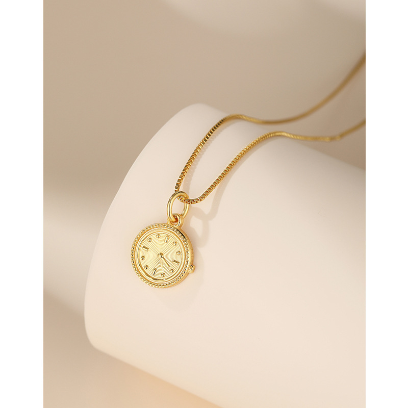 520 reloj confesión reloj collar femenino 999 plata esterlina nicho Luz de lujo de alto grado sentido poco Libro Rojo popular cadena de clavícula