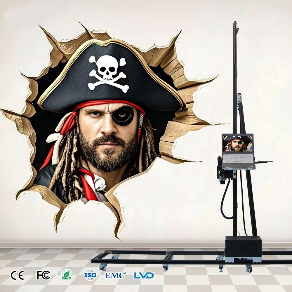 墙体彩绘机墙体3d彩绘打印机立体墙画打印机背景墙壁画户外喷绘机