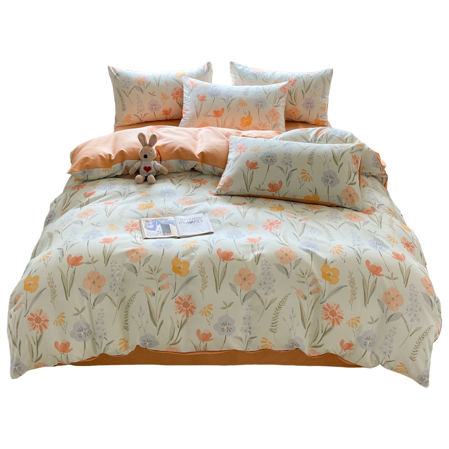 Cuatro piezas de algodón, ropa de cama de algodón, cubierta de edredón, sábanas de invierno gruesas, dormitorios de estudiantes, tres piezas