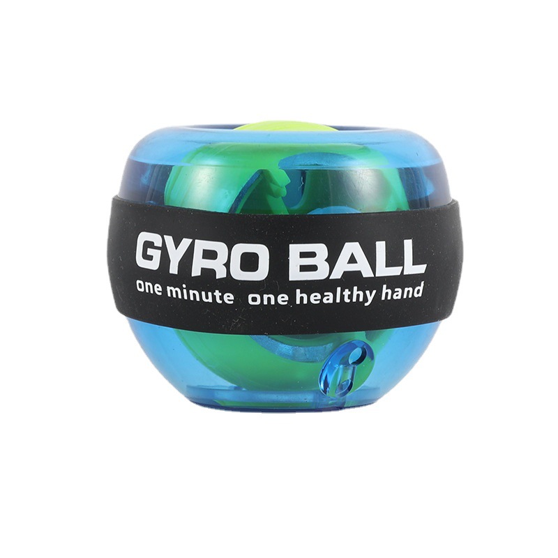 源メーカー製 リストボール フィットネス 腕力 筋トレ 自動起動 カラフルライト プラチナブラック ジャイロ 握力ボール