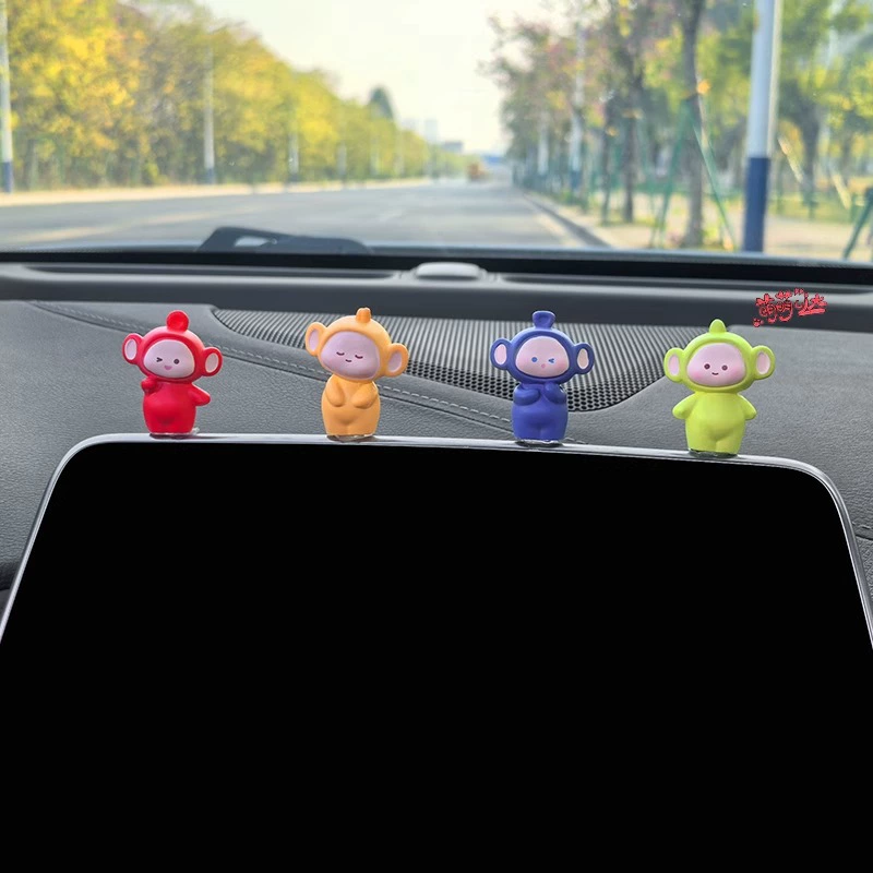 Телепузики, лечебные автомобильные украшения, декоративные дисплеи, мини-украшения для рабочей станции, милые декомпрессионные украшения