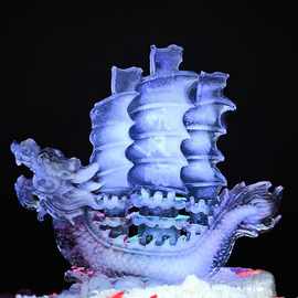 冰柱模型三文鱼创意刺身冰雕厨师做菜工具大型立体冰柱儿童磨具