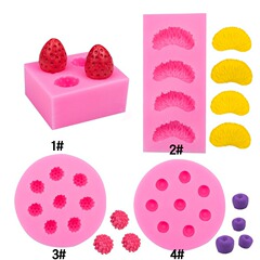 4連みかん肉造形シリコン金型手作り砂糖ケーキ金型砂糖道具装飾道具ケーキ金型