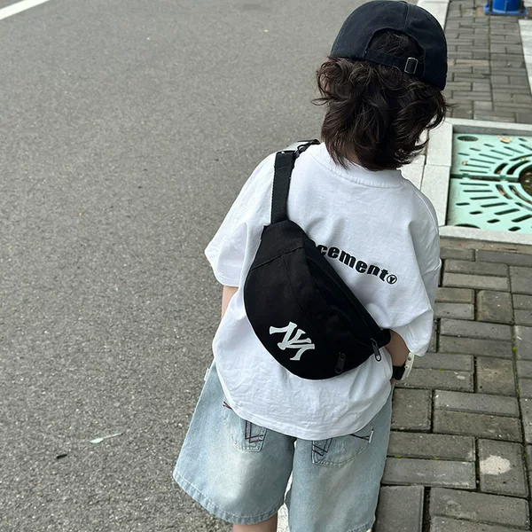 New Korean Style Children's Bag Crossbody Bag Boy Boy Handsome Outgoing Fashion Mobile Phone Bag Baby Waist Bag Chest Bag
