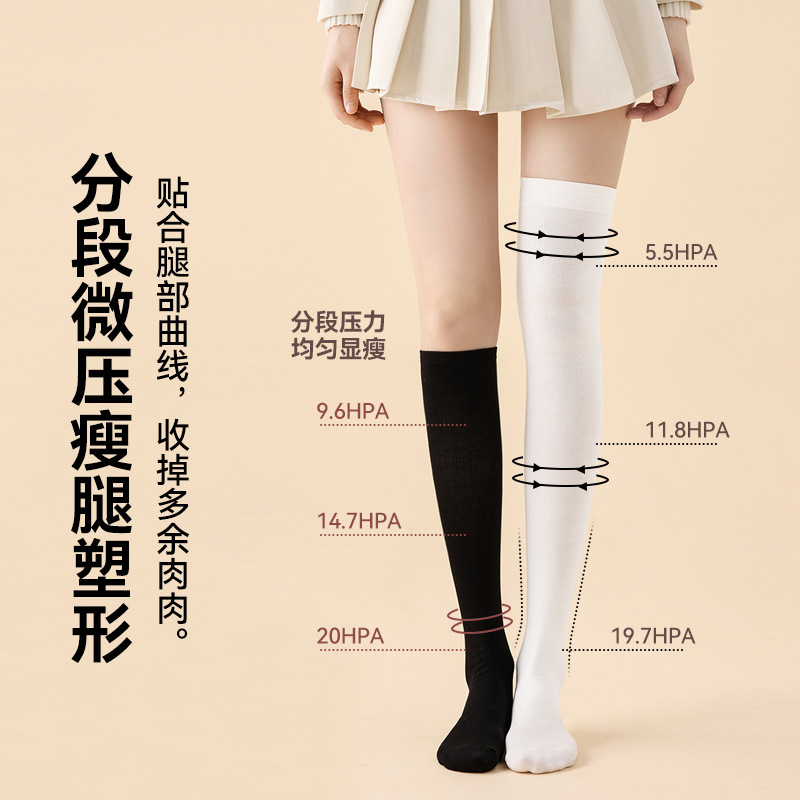 Calcetines de pantorrilla para mujeres verano delgado respirado calcetines de presión de adelgazamientojk sobre la rodilla calcetines deportivas elásticas