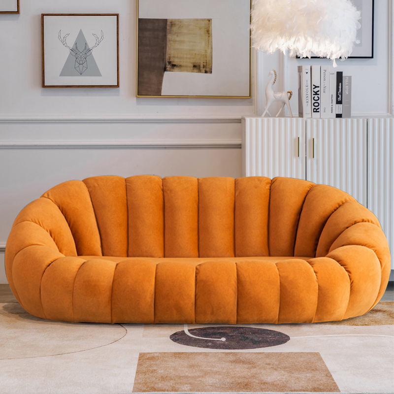 Sofá de calabaza de lujo ligero en línea pequeño dormitorio doméstico sala de estar perezosa encantadora doble sofá de tienda de tatami