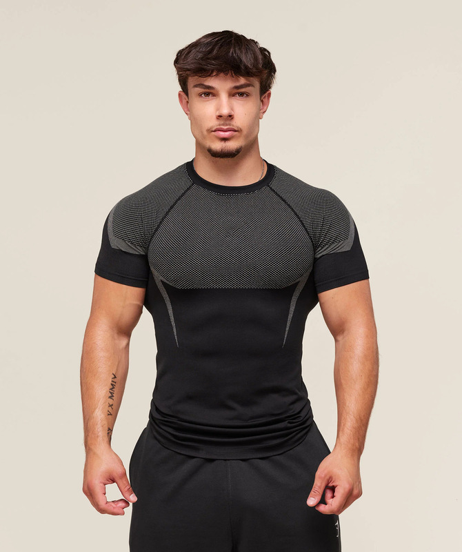 GYMSHARK フィットネストップ メンズ カジュアル ランニング 速乾性 通気性 タイツ 半袖 Tシャツ メンズ マッスルシャーク|undefined