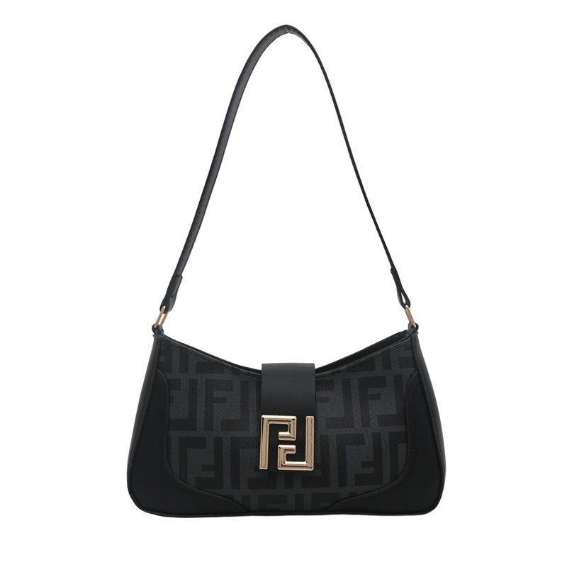 Bolsa de mitad de mes caliente 2025 nueva mujer color transfronterizo bolso de hombro brazalete de alto nivel nicho bolso de diseño