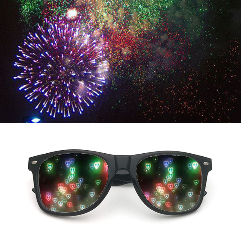2022 AliExpress en Stock M uñas difracción óptica fuegos artificiales gafas efecto especial gafas de sol bola espectáculo de luz gafas de sol