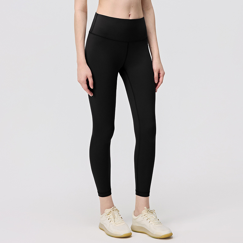Pantalones de gimnasio de cintura alta y caderas para mujeres desnudas absorben la humedad y transpirables 24 "Pantalones deportivos elásticos image 10