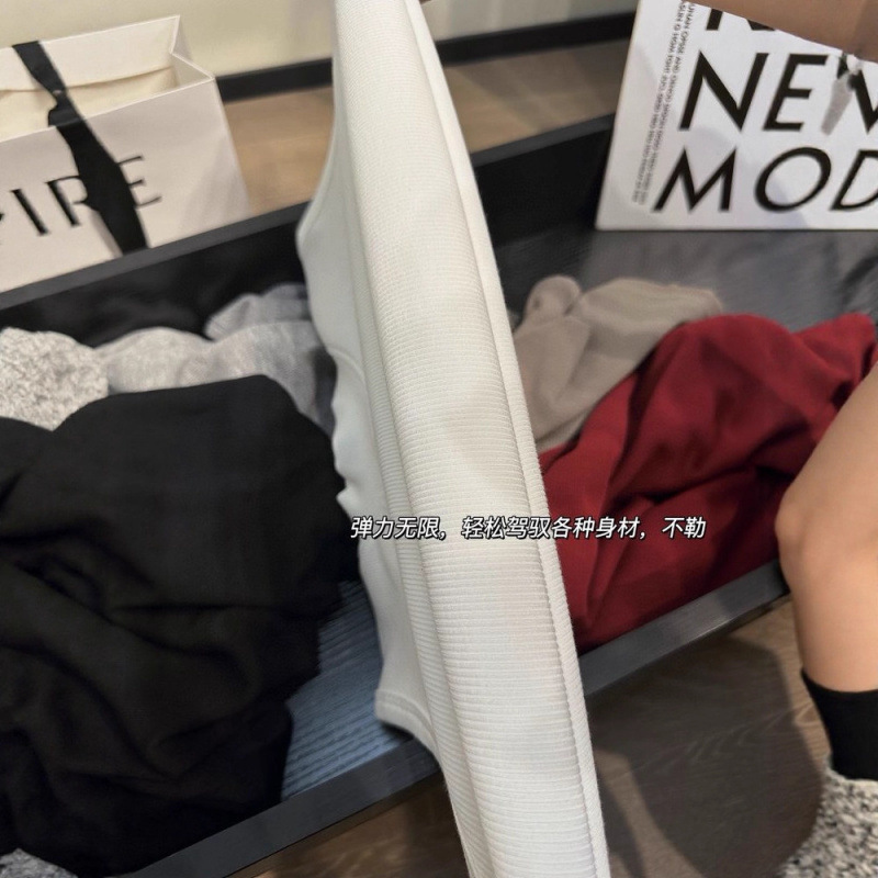 欧戴斯2929#半高领时尚无袖背心女秋新款纯色修身韩版立领打底衫|undefined