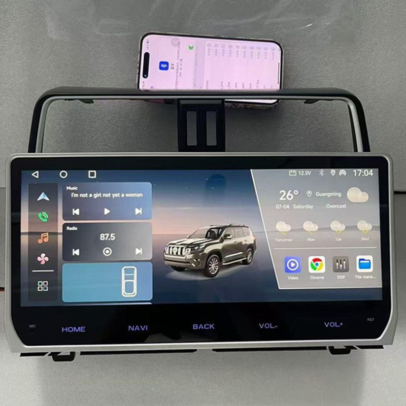 Suitable for Toyota Prado 2700, featuring a large central display, 360-degree panoramic camera, and integrated CarPlay navigation system