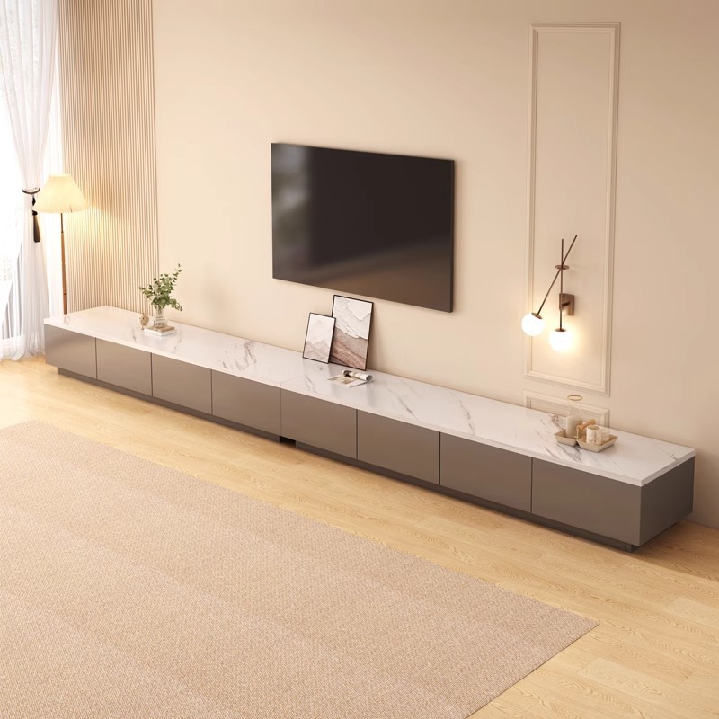 Tv Cabinet Light Luxury Small Apartment Home Modern Simple Storage Storage Cabinet Coffee Table Living Room Tv Cabinet Integrated