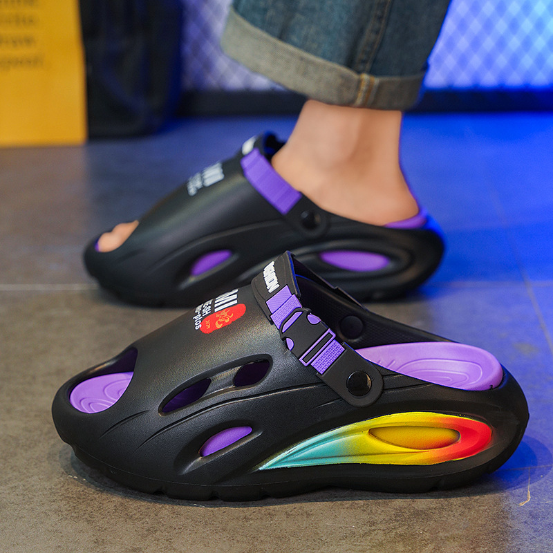 Zapatillas transfronterizas baño de verano para hombre ocio conducción de gran tamaño doble plataforma antideslizante playa sandalias deportivas al aire libre