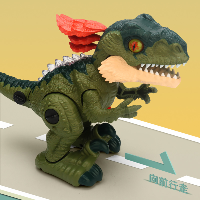 Tiktok mismo simulación eléctrica dinosaurio llama dragón automático caminar música luz dinosaurio juguete puesto al por mayor