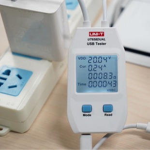 Uliide Ut658Dual Mobile Charging Equipment Current Detector Current Voltage Power USB Tester