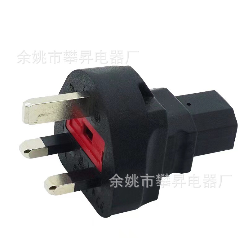 Conversion plug adapter British standard plug to C- 13 pin tail socket adapter 13A British standard converter Conversion plug adapter British standard plug to C- 13 pin tail socket adapter 13A British standard converter