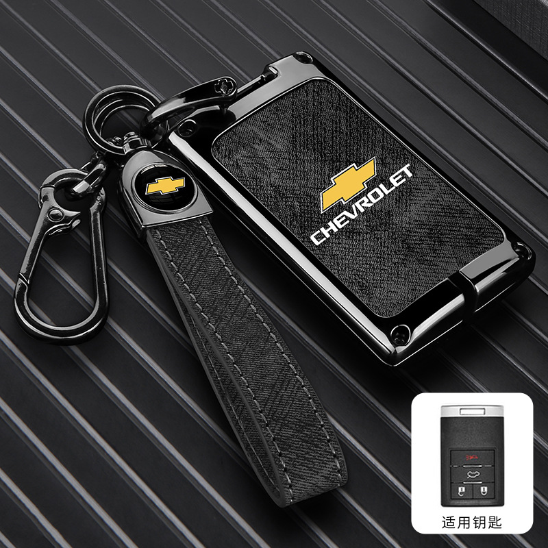 모델 D 4버튼 테일 박스 - 데님 패턴 [건 쉘 블랙 가죽] + 핸드 로프 버클