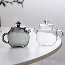 家用玻璃小茶壶绿茶壶花茶壶生泡茶壶耐热玻璃迷你功夫明珠泡茶壶