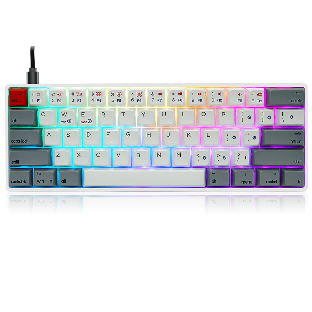 SKYLOONG GK61/SK61/Game Machinery клавиатура RGB проводная/трехрежимная клавиатура с подвижными клавишами из ПБТ с подогревом