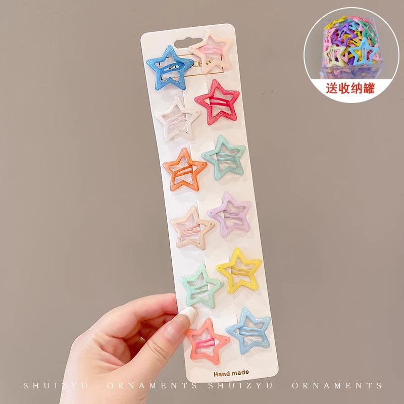 Linda estrella y2g horquilla hembra clip lateral flequillo BB clip horquilla para niños dopamina clip de color tocado