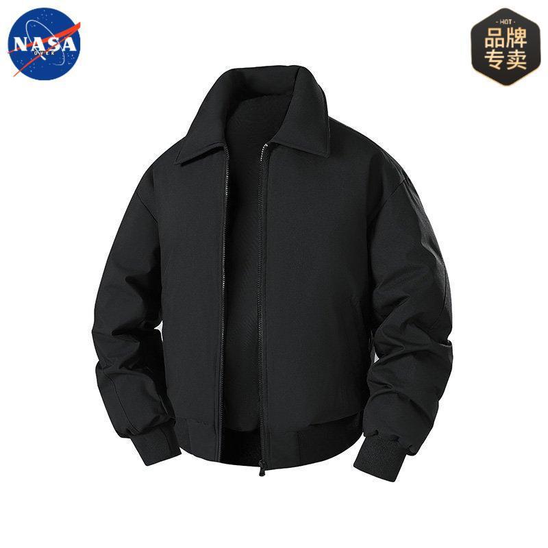 NASA品牌冬季高质量保暖棉衣男士百搭休闲面包服宽松简约棉服外套|undefined