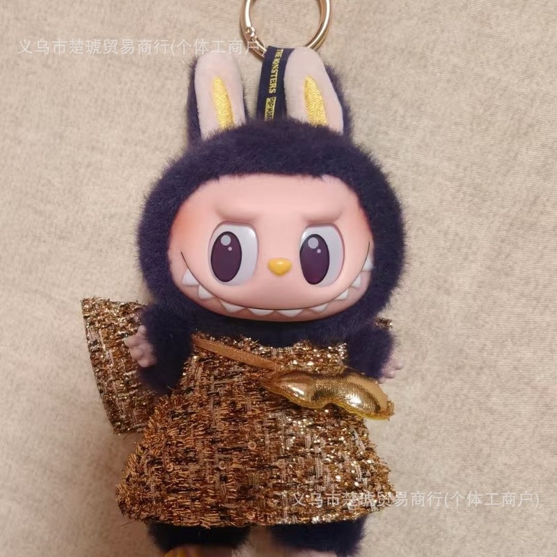 跨境现货批发POPMARTLABUBU春天野搪胶毛绒公仔挂件潮玩盲盒|undefined