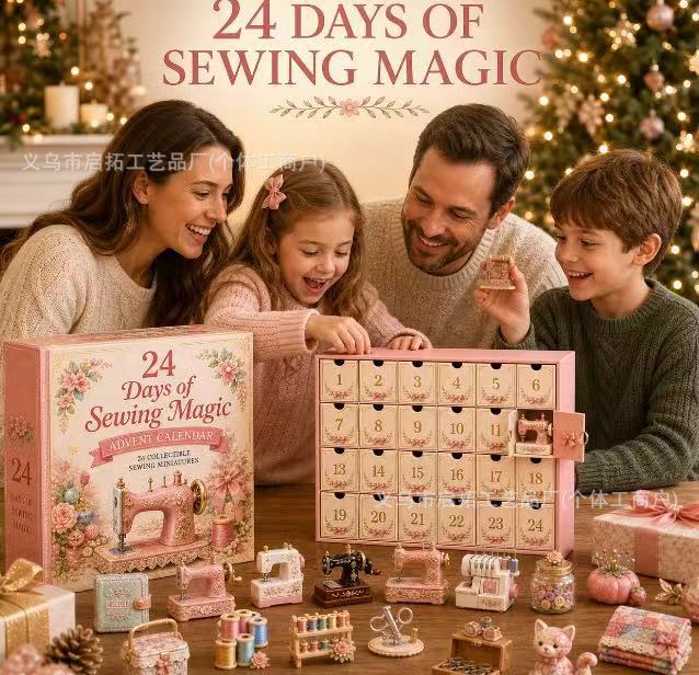 Calendario de Adviento Navideño de Cajas Sorpresa de Acrílico, Interactivo, para Navidad y Fiestas