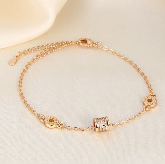 Pulsera de lujo color oro champán con diamantes, diseño de hueso de serpiente, colección exclusiva para exportación transfronteriza, modelo nuevo 2025