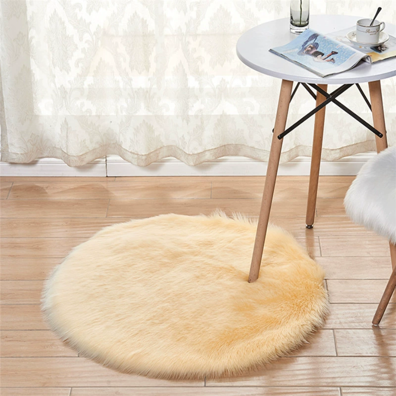 Round Plush Rug (Mingyu) — 5–6 cm Thick, suede backing, multiple diameters