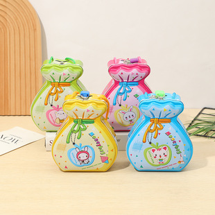 Cartoon Money Bag Piggy Bank Tether with Lock Children's Change Storage Household Ornaments Children's Day Portable Gift Box