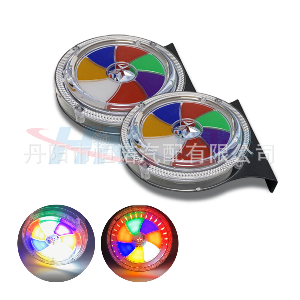 Camión LED ruedas calientes luz redonda remolque coche luz lateral 24V