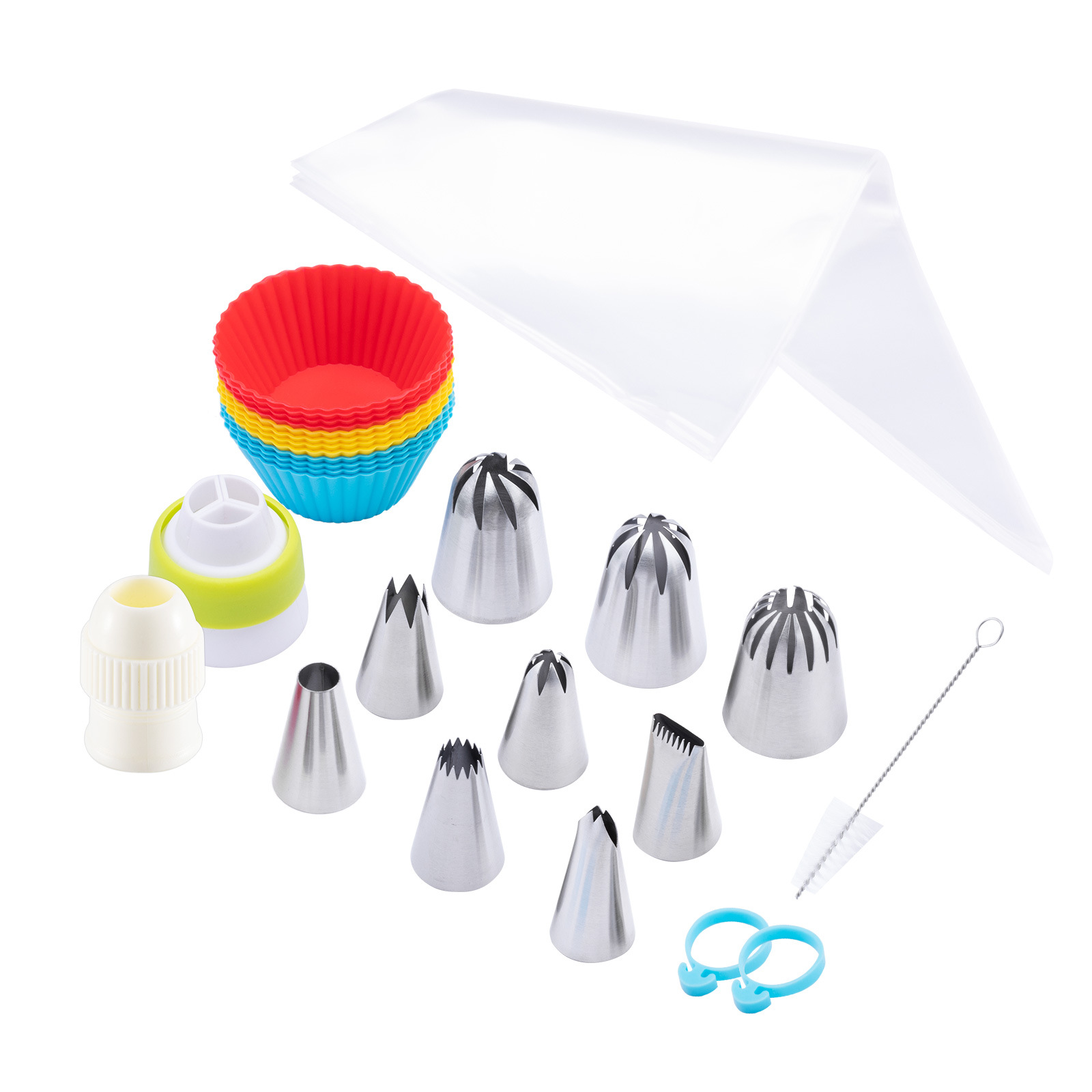 304 Decorating mouth 36 Set of parts Decorating mouth suit Korean converter 12 Decorating Bag Baking tool Amazon