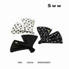SWW扭扭懒人盘发神器旋转发带网红气质时尚波点丸子头发饰头饰