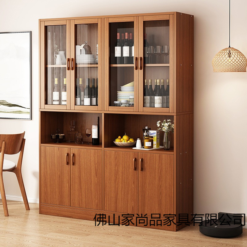 Sideboard Wine Cabinet Integrated Wall Cabinet Floor-To-Ceiling Simple Home Living Room Storage Cabinet High Cabinet Multi-Layer Storage Cabinet