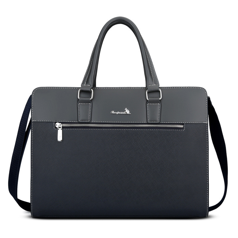 Men's Business Handbag Official Document Conference Bag Leather Men's Bag Large Capacity File Bag Laptop Bag Wholesale